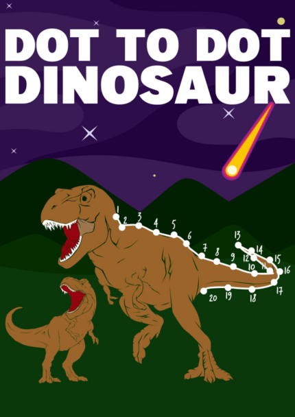 Dot to Dot Dinosaur: Connect the Dots for Kids Ages 4-8 and Dino Coloring Book the New